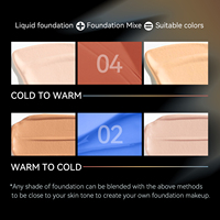 Derol Cosmetics Vegan Cruelty Free Foundation Mixer Concealer Oil Control Fond de teint hydratant Fond de teint hydratant