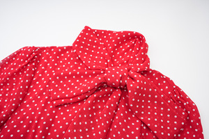 เดรสยาวลายจุดคอสูงครึ่งตัวแขนยาวแฟชั่นกระโปรงเดรสประจำปี - Product Image 5