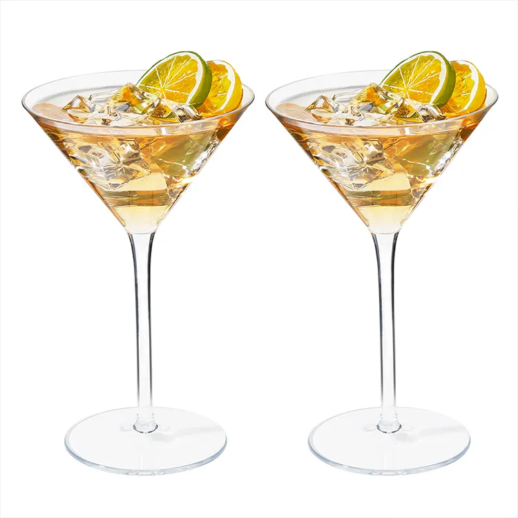 Michley 8.7OZ Cup BPA- free Resistant Tritan Undreakable Martini Wine Cup Set Bar Cocktail Glass