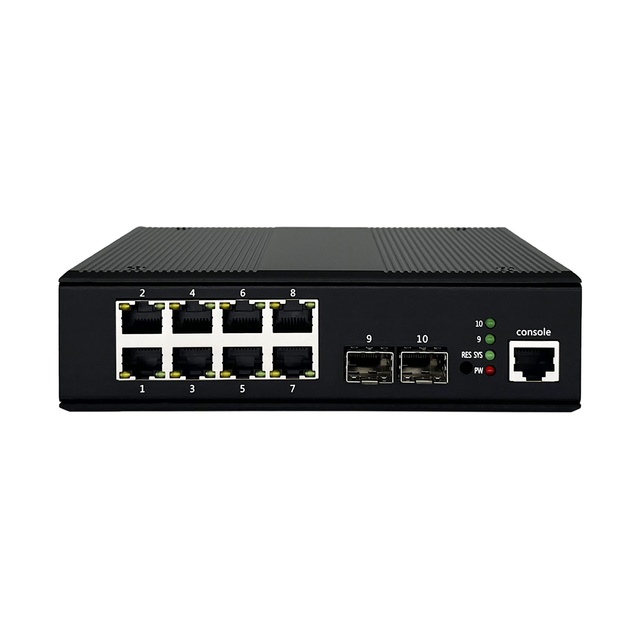 Omenfirst Hot Sale Gigabit Managed Industrial Poe Switch 8 Port 2 Sfp Sc Industrial Ethernet Poe Switch L2 Manageable Poe Switch