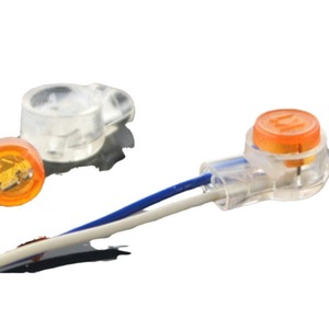 Connecteur de fil unipolaire K1 transparent avec capuchon orange, borne à vis, basse tension, boîtier plastique 1 cœur - Product Image 4