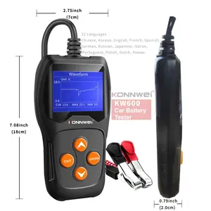 KONNWEI KW600 6V 12V Universal Car Battery Capacity Voltage Tester OEM Portable Car Battery Health Testing Tool