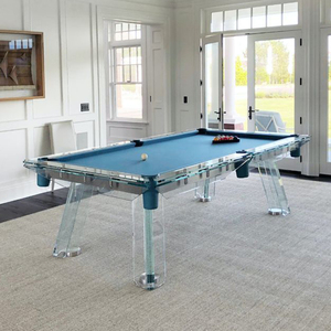 Mesa de <span class=keywords><strong>Billar</strong></span> de Vidrio Templado de Alta Gama, Tablero con Textura Transparente de Cristal, Juego Completo de Accesorios Incluido Tamaños: 6/<span class=keywords><strong>7</strong></span>/8/9 <span class=keywords><strong>pies</strong></span> - Product Image 3