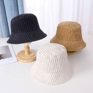 Chapeau de pêcheur pour femme en gros Chapeau seau d'hiver en velours côtelé pour femme Chapeaux seau d'hiver - Product Image 1