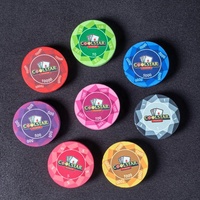 Jetons de poker en céramique de luxe personnalisés avec logo, 39 mm, 10 g, jetons de casino professionnels pour les tournois VIP haut de gamme, la décoration des clubs et des salles
