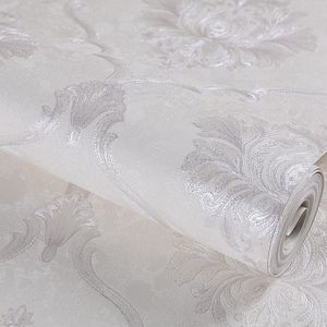 Papier peint 3D marron foncé à grandes fleurs européennes en relief pour chambre à coucher, salon, salle à manger, hôtel, papier peint de <span class=keywords><strong>luxe</strong></span> tridimensionnel - Product Image 2