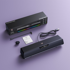 Altavoz de Escritorio RGB para Computadora de Alta <span class=keywords><strong>Calidad</strong></span>, Altavoz para Juegos con Sonido Envolvente 7.1, Modo Dual BT/Alámbrico, ONIKUMA L13, Barra de Sonido para PC - Product Image 6