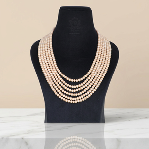 Collar de Perlas Naturales de Agua Dulce Doradas, Joyería con Cuentas de Piedras Preciosas - Product Image 1