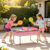 Ensemble de jeu de tennis de table miniature portable avec raquettes et balles pour jouer en intérieur et en extérieur