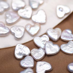 Zhuji Wholesale Natural Baroque Freshwater Pearls Heart-Shaped Good Luster Thick/<strong>Fat</strong> White/<strong>Pink</strong>/Purple Custom Hole Clean Surface - Product Image 2
