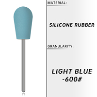 Embouts de ponceuse à ongles en silicone souple, embouts de polissage en caoutchouc pour le lustrage de la surface des ongles, embouts de ponceuse à ongles pour manucure, pédicure et nail art