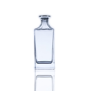 Whisky quadrato trasparente vodka <span class=keywords><strong>bandy</strong></span> 1 litro bottiglie di vetro con coperchio - Product Image 1