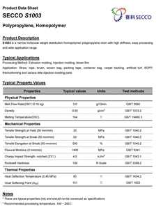 Secco <b>PP</b> S1003 MFR3.0 <b>PP</b> Homopolymer Food Contact Grade <b>PP</b> Polypropylene for Carpetbacking,woven Bags - Product Image 3
