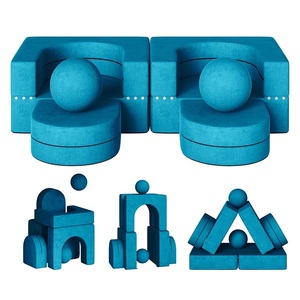 Blocs de canapé modulaires pour enfants YOBO Factory, meubles de jeu amusants et sûrs, 8 blocs de jeu en mousse souple avec balles, meilleur cadeau pour les tout-petits - Product Image 1