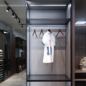 Cadre en aluminium assemblé moderne profilé accessoires quincaillerie raccord 2 4 portes coulissantes système <span class=keywords><strong>placard</strong></span> armoire avec miroir - Product Image 2