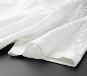 Verano fino elegante estilo <span class=keywords><strong>Caballero</strong></span> diseño único hueco hielo seda tejido blanco Polo hombres <span class=keywords><strong>manga</strong></span> <span class=keywords><strong>corta</strong></span> Slim Fit - Product Image 5