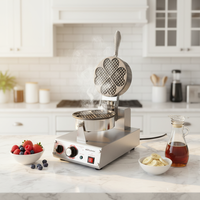 Nouvelle machine à gaufres et à crêpes en acier inoxydable à haute productivité, en promotion