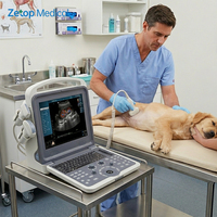 Máquina de Ultrasonido Doppler Portátil Veterinaria para Perros y Gatos, Escáner de Ultrasonido Portátil con 2 Sondas