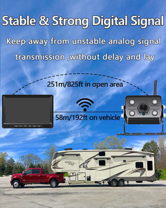 Kênh Kép 7 "DVR HD Màn Hình Hệ Thống Quan Sát Phía Sau Tốc Độ Cao Tín Hiệu Mạnh 1080P <span class=keywords><strong>Camera</strong></span> Dự Phòng Không Dây Kỹ Thuật Số - Product Image 4