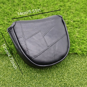Funda de Putter de Golf de PU al por Mayor con Almohadilla Interior de Terciopelo y Cierre Magnético, Color Sólido, Funda de Putter Negra Clásica - Product Image 4