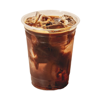 Gobelets en plastique de qualité alimentaire sans BPA avec couvercles en dôme 12oz/16oz pour café glacé, latte, milkshake et smoothies à emporter
