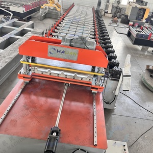 Machine de formage à froid de panneaux de toiture en acier de haute précision à grande vitesse avec empilage, dotée de roulements et d'engrenages - Product Image 3