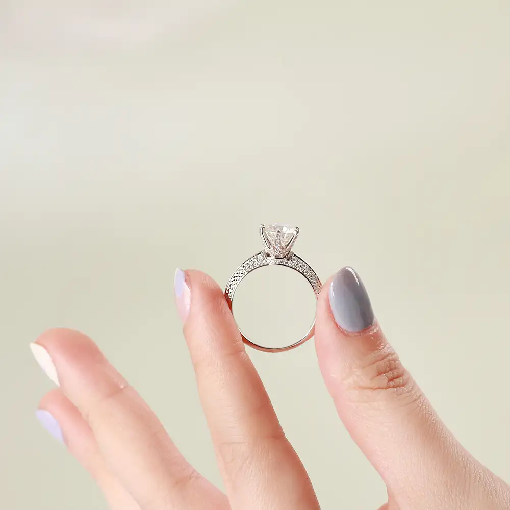 Engagement Ring Rings Custom 3 Carat Engagement Ring Diamond Eternity Moissanite Ring Band For Women And Men Wedding Design