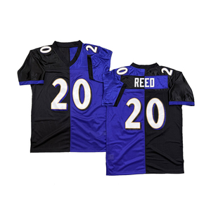 Maglia da rugby da uomo in stile vintage con cuciture, 20 Ed Reed, 52 Ray Lewis, taglie S - 3XL - Product Image 3