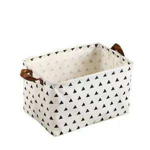 Cheap Wholesale Cotton Rope Oval Shape Woven Basket with Leather Clothing Wood TIME Storage Packing Pcs Color Design Plant Eco