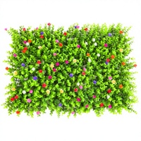 Dinding Tanaman Artifisial 40x60cm Bunga Plastik Karpet Rumput Luar Ruangan Latar Belakang Dekoratif Sangat Realistis Eksklusif Lintas Negara