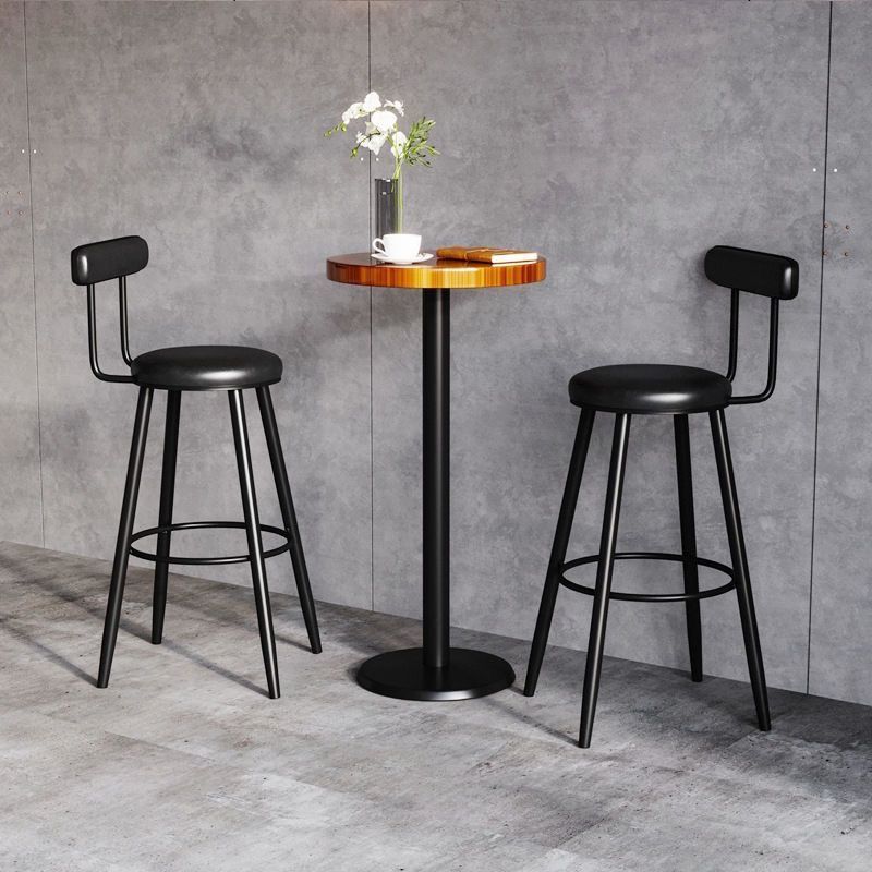 Cojín de asiento de cuero negro