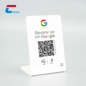 Customized Acrylic <strong>Table</strong> Number Card Printing <strong>Qr</strong> <strong>Code</strong> Scannable google Review Nfc Stand <strong>Display</strong> - Product Image 3