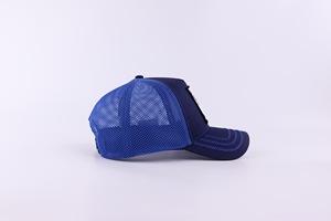 Gorra de Malla Estilo Camionero de 5 Paneles de Algodón Transpirable con Parche de Aplique Bordado para Primavera y Verano Estilo con Certificación BSCI - Product Image 5