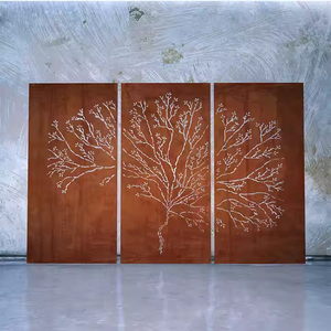 Customized Laser Cut <b>Decorative</b> Outdoor Privacy Art Metal <b>Screens</b> Panels Corten Steel Garden <b>Screen</b> - Product Image 2