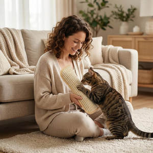 Tapis à gratter pour chat en chanvre écologique, coussin moderne en sisal couleur menthe, jouet à mâcher pour l'auto-entretenement quotidien, jouets-coussins pour animaux de compagnie - Product Image 3