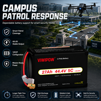 Baterai Drone VIWIPOW Kustomisasi Arus Tinggi Semi-Solid State 27000mah 44.4V 5C Lithium Ion Paket Baterai Drone Pengiriman Cepat