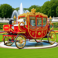 Chariots de transport de mariage royal de haute qualité Véhicule électrique royal Remorque de transport tirée par des chevaux de mariage Transport spécial