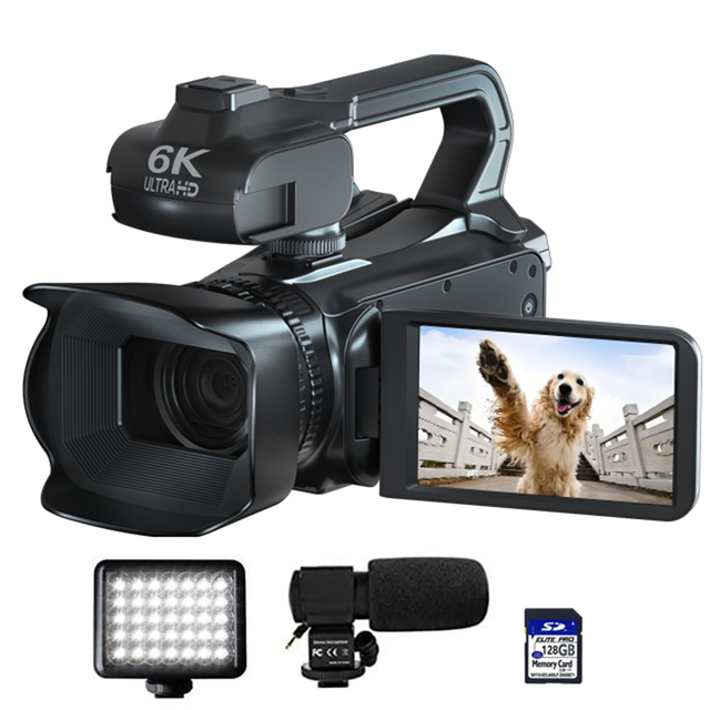 DH WIFI 4.0" Touch Screen 6K Camcorder Video Camera 64MP IR Night Vision Vlogging Camera for YouTube