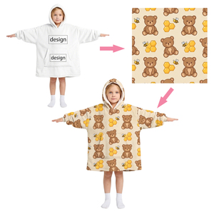 <span class=keywords><strong>Poncho</strong></span>-couverture en <span class=keywords><strong>polaire</strong></span> flanelle ultra douce, couverture portable, broderie artisanale, logo et taille personnalisés, antibactérien, pour la maison et les voyages - Product Image 1