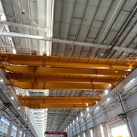 Pont roulant électromagnétique Wanlong de type QC, 5 tonnes, système motorisé contrôlé par PLC, portée 28,5 m, usage atelier 16 m, construction