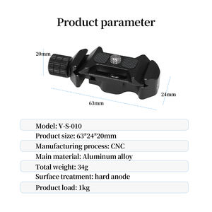 Diskon besar tipe tulang ikan <span class=keywords><strong>Mini</strong></span> pelat pelepas cepat dengan adaptor sekrup 3/8 "-1/4" untuk kepala Tripod/tongkat Selfie/tongkat ekstensi - Product Image 2
