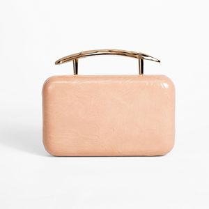Nouveau sac à main pour femmes tissé sac de soirée à la mode luxe fête mariée sacs à main sac à bandoulière pochette avec poignée dorée - Product Image 2