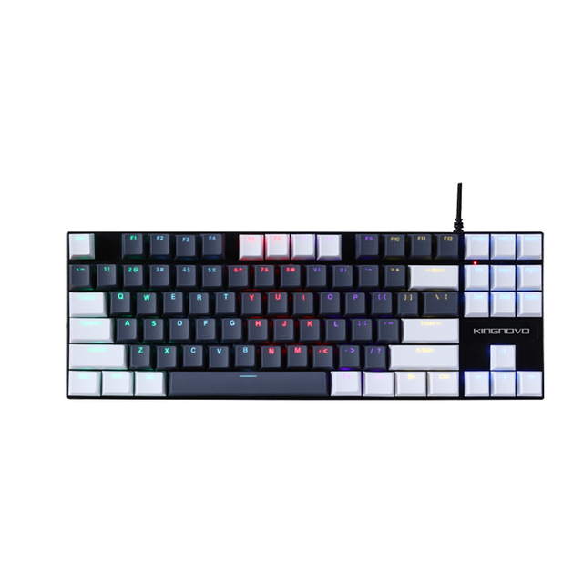 K400 Gamer Keyboard 87-Key E-Sports Mechanical Keyboard for Computer & Laptop RGB Backlit Hot Swappable Gaming