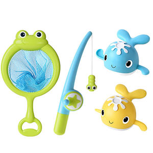 Ensemble de jouets de pêche magnétique avec baleines nageuses à remonter, canne à pêche réglable et filet, <span class=keywords><strong>jouet</strong></span> aquatique pour le bain pour tout-petits - Product Image 6