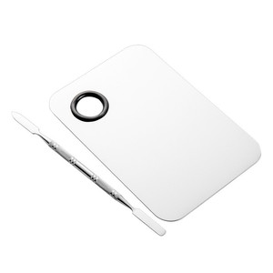 Thép Không Gỉ Hình Chữ Nhật Eyeshadow Nail Polish Mỹ Phẩm Trang Điểm Pha Trộn Palette Màu Trộn Palette Với Thìa - Product Image 6