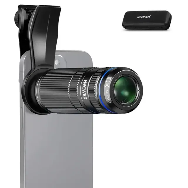 NEEWER LS-36 Ultra 7X Telephoto Phone Lens with 10X Macro Lens, 15-Element 12-Group HD Optical Glass, Universal Phone Lens Clip