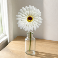Bunga Gerbera Daisy Sutra Putih Grosir, Tangkai Tunggal 10cm (3.9 Inci), Kepala Bunga 30cm (11.8 Inci), Buatan Tangan, Ringan, Untuk Pernikahan