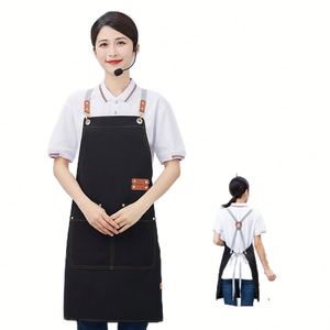 Tablier de fleuriste en coton épais unisexe, résistant aux taches, pour la cuisine, le jardinage, le travail, le barbier - Product Image 4