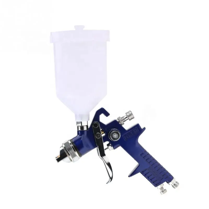 1 set 1.4mm Nozzle 600ml Gravity Type Pneumatic Spray Gun +Pressure Gauge+ Oil and Water Filter spray gun