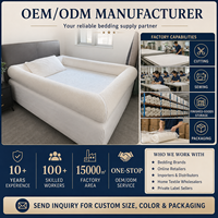 Ensemble de draps de lit rembourrés sur mesure avec bordure, étiquette privée OEM, drap-housse à poches profondes avec bord de sécurité détachable, vente en gros en vrac